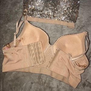 Crystal studded bustier top